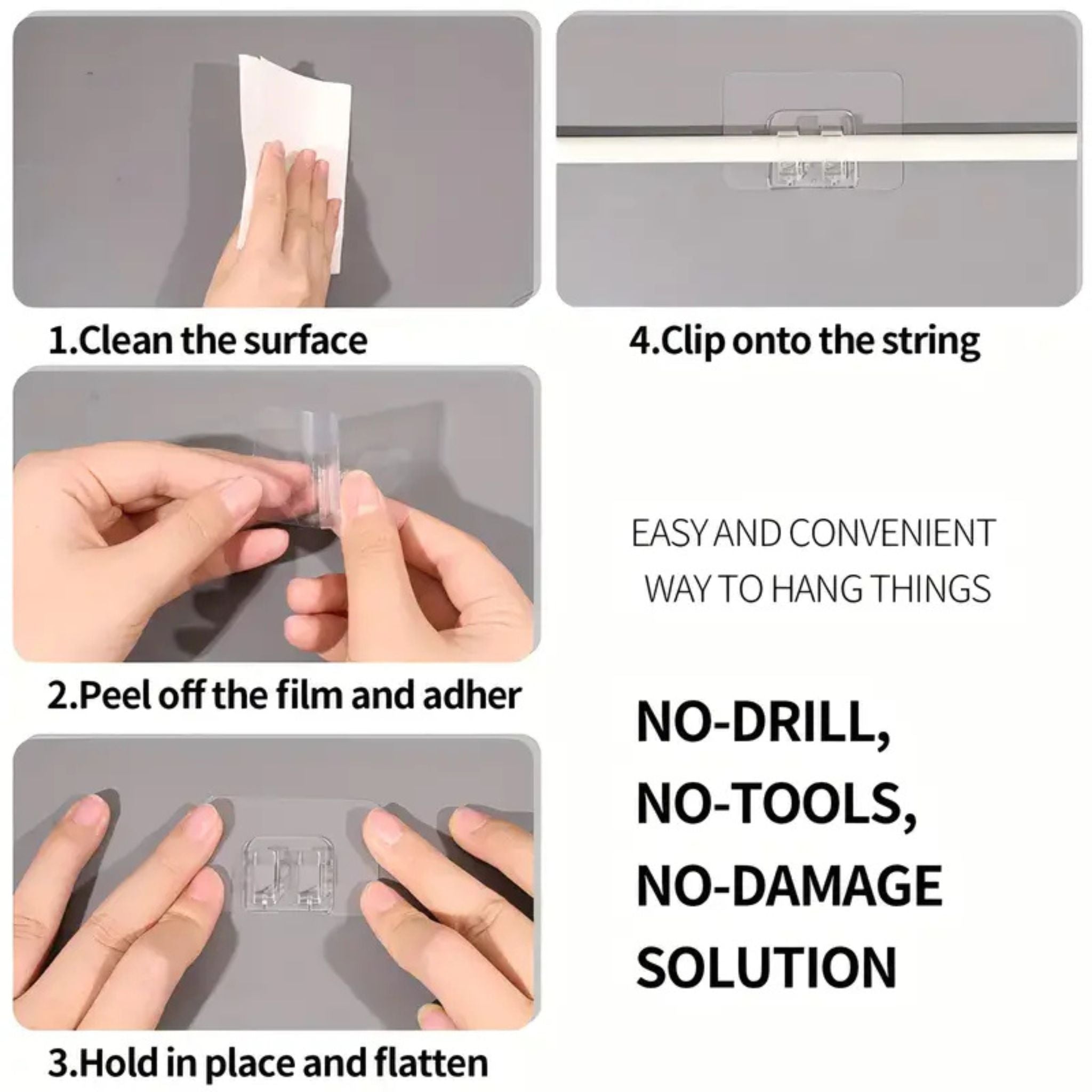 Magnus - Selvsklæbende plastikkrog